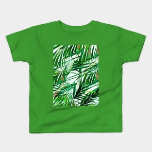 Tropical plants nature background Kids T-Shirt